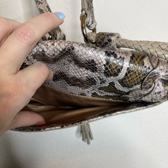 Cole Haan Snake Print Leather Crossbody - Picture 6 of 8